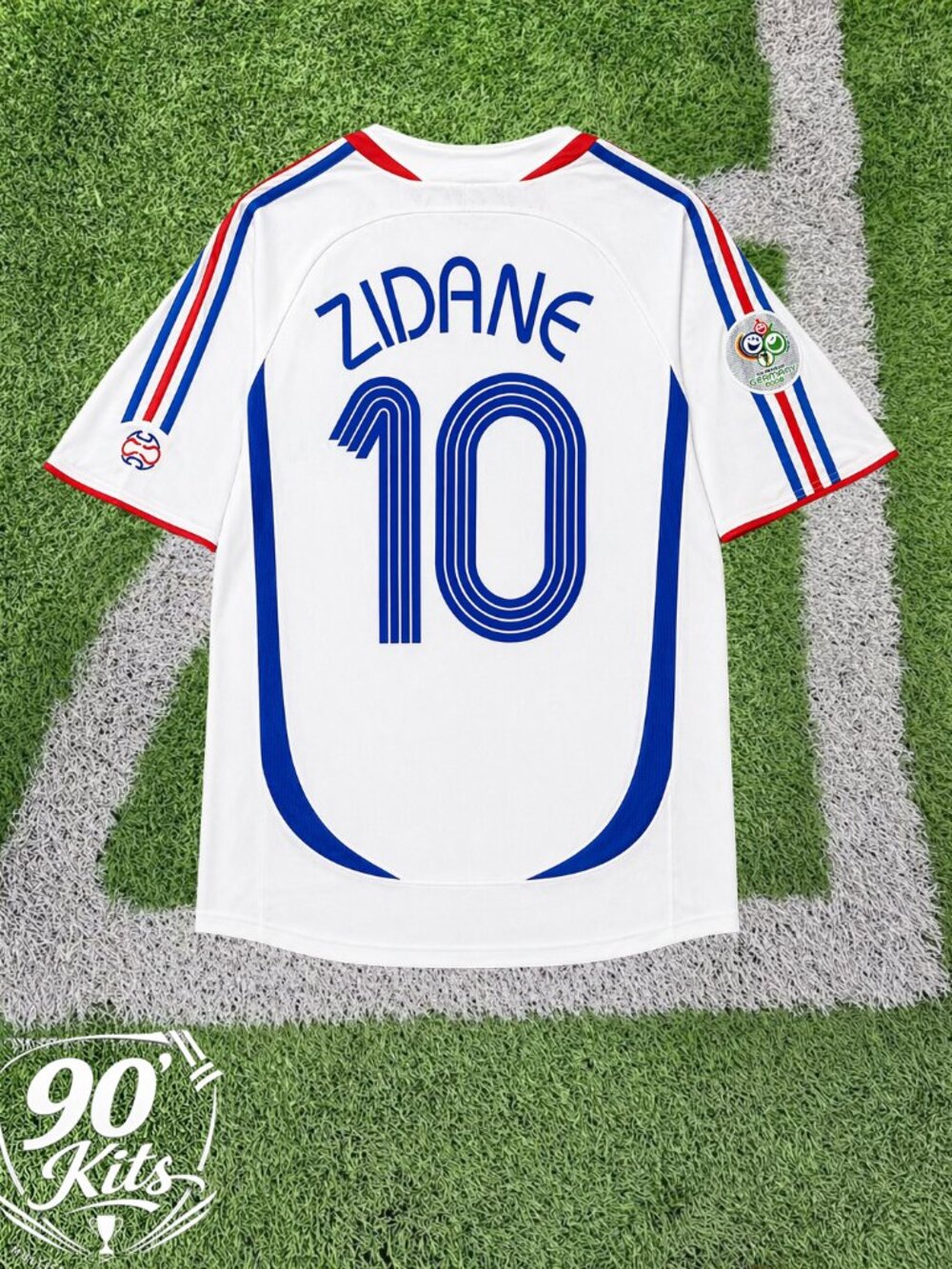 France 2006 World Cup Zidane #10 Retro Soccer Jersey White